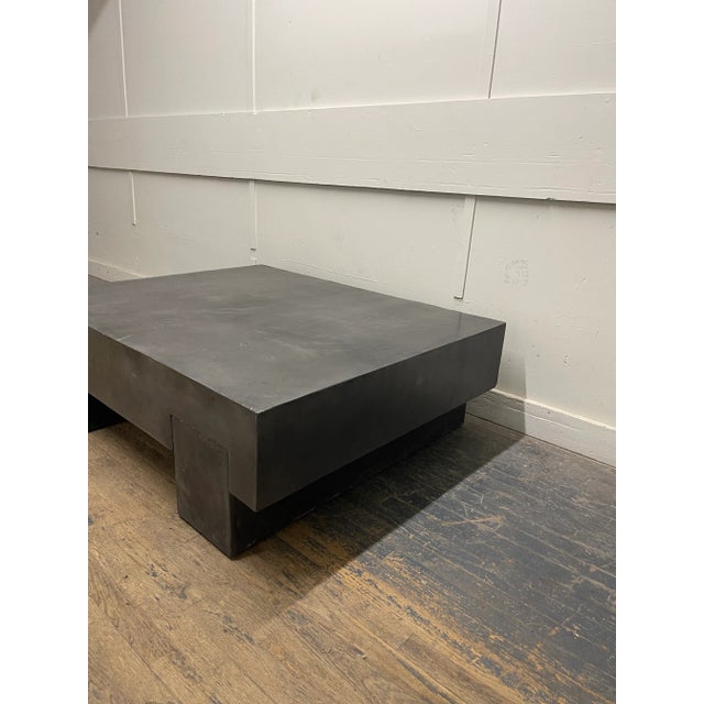 1990s Vintage Geometric Concrete Coffee Table For Sale - Image 10 of 14