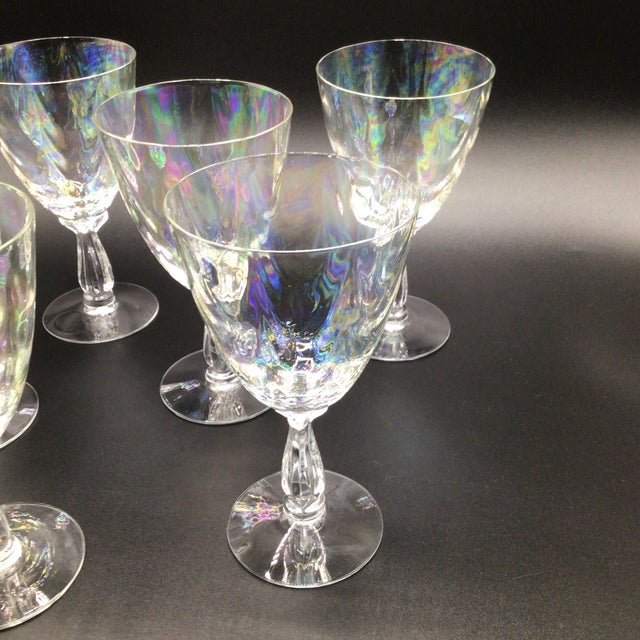 1950s Fostoria Shell Pearl Water Goblet - Set of 6 For Sale - Image 10 of 12
