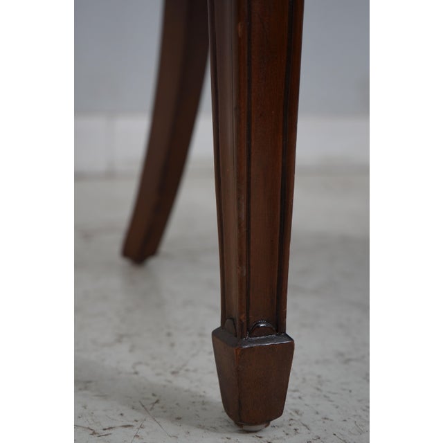 Ethan Allen Sweetheart Shape Shield Back Armchair For Sale - Image 9 of 12