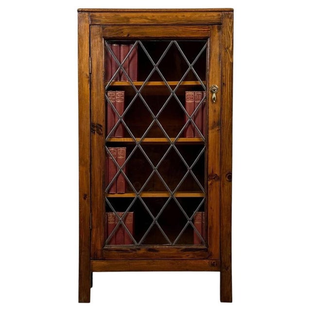 20th Century English Rustic Glazed Pine Display Cabinet For Sale - Image 12 of 12