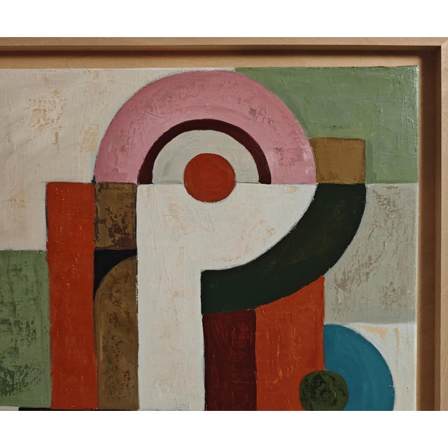 2020s La Part Du Jeu, Contemporary Geometric Abstract Oil Painting, Framed by Sophie Dumont For Sale - Image 5 of 9