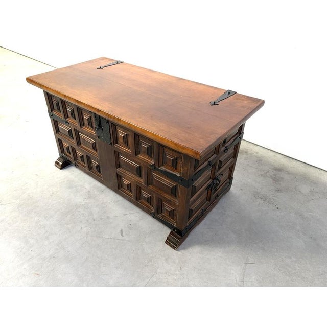 Vintage Spanish Storage Chest, 1950s For Sale - Image 9 of 14