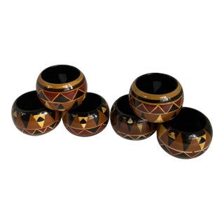 Vintage Napkin Rings From Africa-6 Pieces For Sale