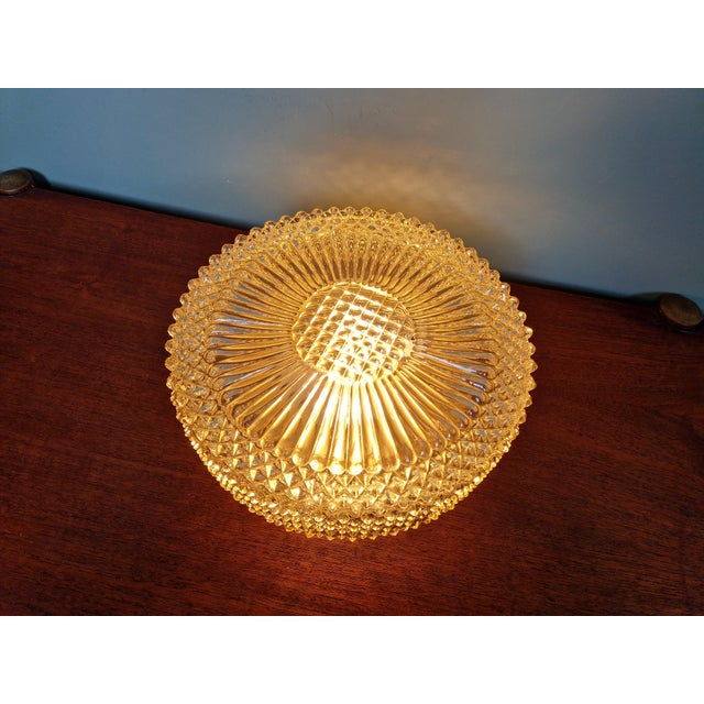 Amber Crystal and Gilt Metal Ceiling Light from Glashütte Limburg, 1970 For Sale - Image 16 of 17