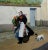 Illustration Jacques Wely -Woman & Her Jack Russel Dog Coming From the Market-Oil Painting For Sale - Image 3 of 13