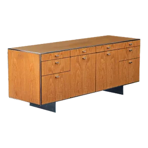Davis Allen Oak & Stainless Steel Credenza