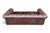 Restoration Hardware Chesterfield Cognac Leather Sofa With Brass Nailhead & Casters For Sale - Image 13 of 16