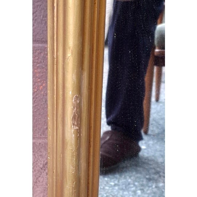 Late 19th Century American Federal Style Vertical Trumeau Wall Mirror W/ Eglomise Reverse Painting For Sale - Image 9 of 10