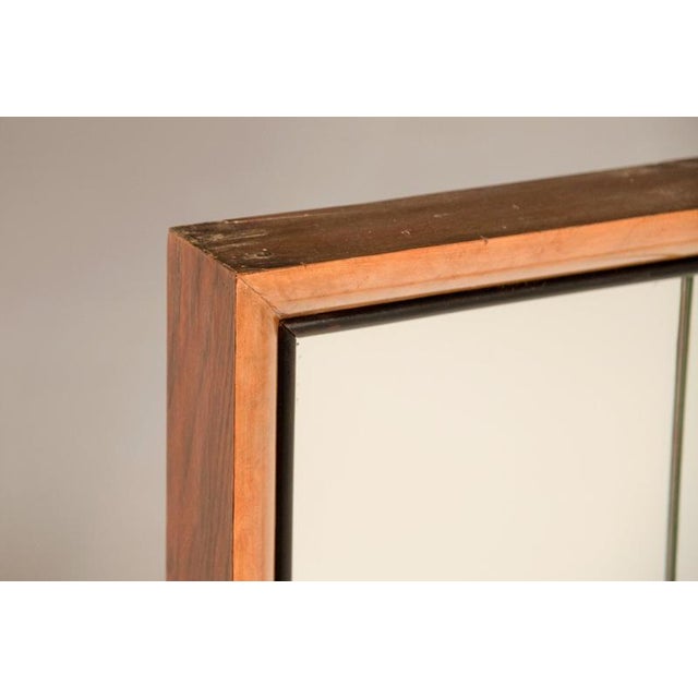 Wood Large Art Deco Mirror with Wooden Frame and Black Trim, 1940s For Sale - Image 7 of 12