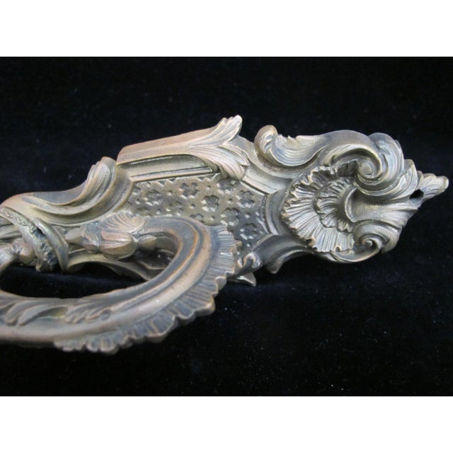 Italian Gilt Brass Rococo Style Ornate Flower Curtain Hooks Tieback Set of 4 For Sale - Image 13 of 16