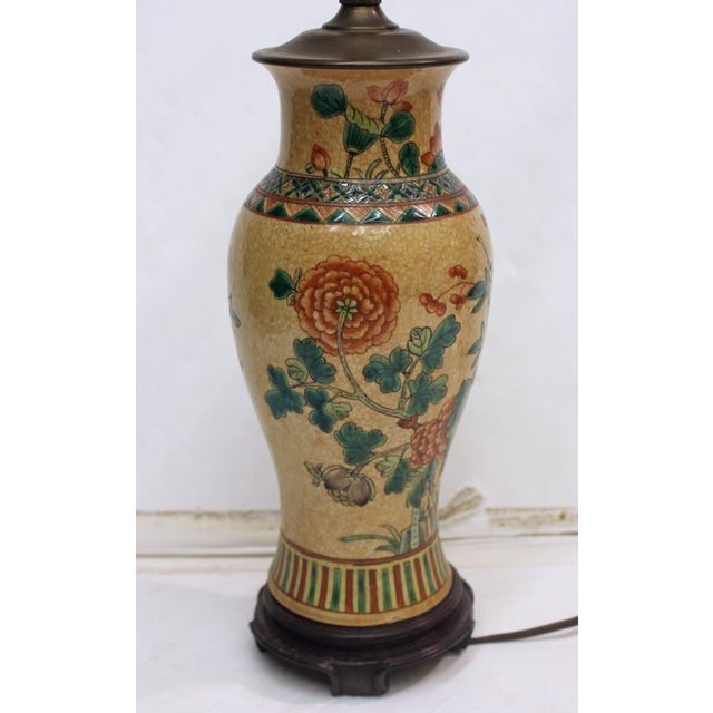 Late 19th Century Japanese Baluster Form Vase Mounted as a Lamp For Sale - Image 4 of 9