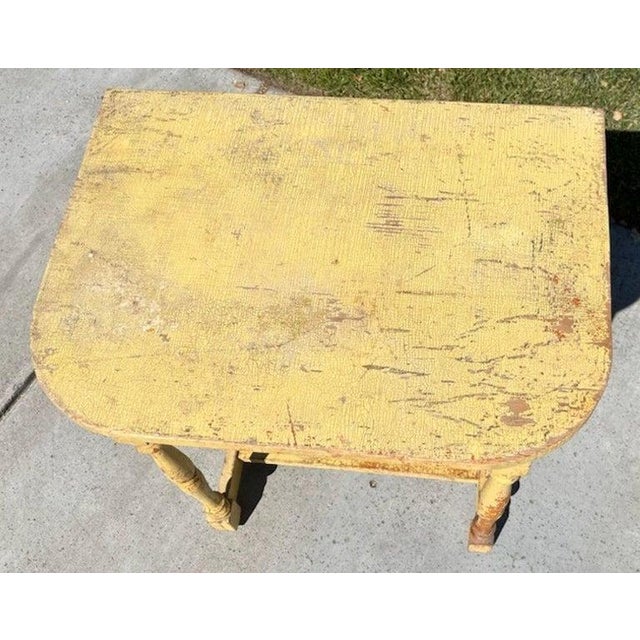 19thc Original Mustard Over Red One Drawer Side Table/ Night Stand For Sale In Los Angeles - Image 6 of 6