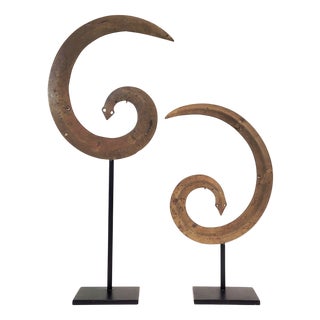 Indonesian Artist, Sanggori Headdresses, Brass and Copper Alloy, 20th Century, Set of 2 For Sale