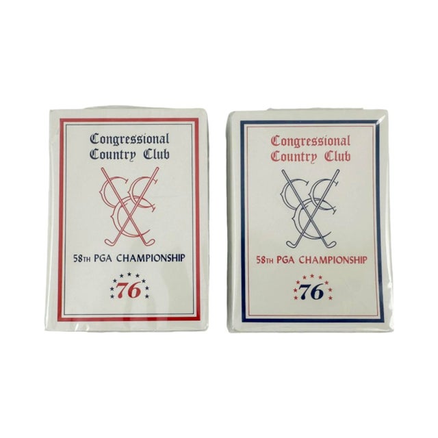 Ivory Congressional Country Club Pga Golf Championship Double Deck Playing Cards For Sale - Image 8 of 11