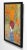 Plastic Donna Con Capo Fiorito - Framed Original Artwork by Beddru, Figurative Colorful Textured Portrait For Sale - Image 7 of 10