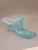 1960s Vintage Fenton Glass Shoe Slipper Hobnail Blue Turquoise Opalescent Cat Head For Sale - Image 5 of 6