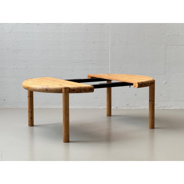 Brown Round Pine Table by Rainer Daumiller, Denmark, 1970s For Sale - Image 8 of 18
