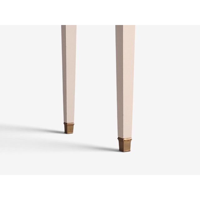 Maison Jansen Style, Console Table, White Painted Wood, Mirror, France, 1970s For Sale - Image 9 of 16
