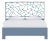 Tiffany Platform Bed King, Regatta Blue For Sale