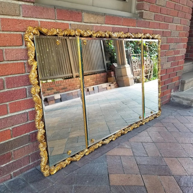 1930s Venetian 3 Mirrored Panels Framed For Sale In Los Angeles - Image 6 of 13