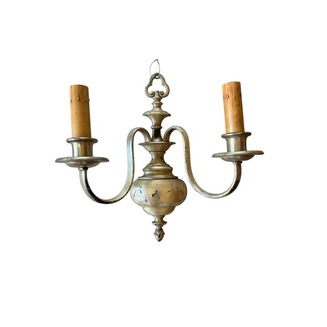 This pair of silver wall sconces will look great in a farmhouse in the country or penthouse in the city! Early 1900’s...