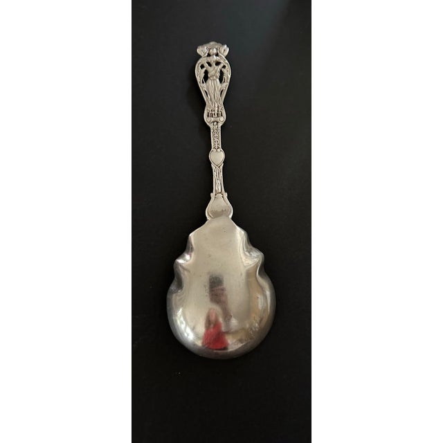 Early 20th Century Hunt & Roskel Ltd. Sterling Serving Fork & Spoon For Sale - Image 12 of 12
