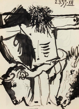 Pablo Picasso, Three Faces of Christ, 1961, Original Photolithograph
