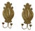 Swedish Art Nouveau Style Brass Double Arm Sconces, Set of 2 For Sale
