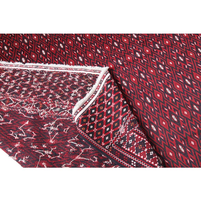 Large Vintage Yamut Flatweave Kilim - Natural Vegetable Dyes - 6′10″ × 13′8″ For Sale - Image 12 of 13