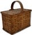Outstanding Antique American Pennsylvania Amish Hand Woven Alder & Ash Wood Splint Picnic Basket Circa Late 1800s For Sale - Image 13 of 18