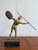 Hollywood Regency Vintage Bronze Gladiator Figure Statue For Sale - Image 3 of 7
