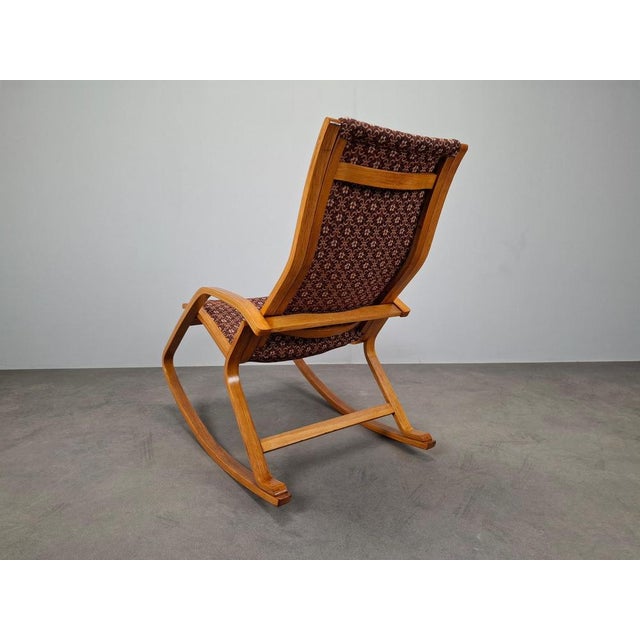 Vintage Art Deco Czechoslovak Bentwood Rocking Chair, 1930s For Sale - Image 6 of 16