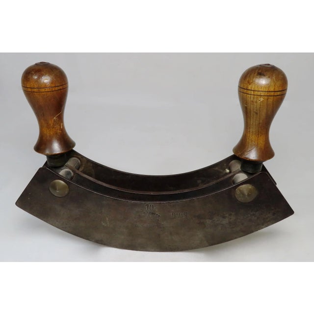 This is a Very Nice Quality Antique Professional Chefs Kitchen Food Chopper. Large Size - Scale Double Blade Model. Circa...