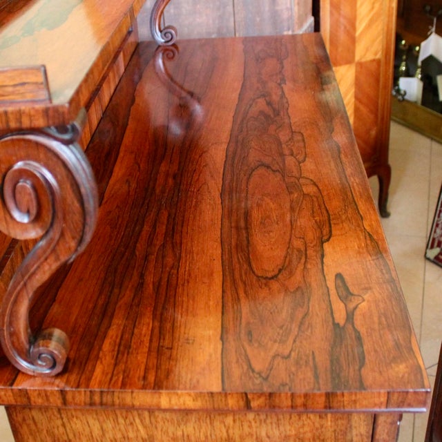 English Rosewood Chiffonier Cabinet With Mirrored Doors For Sale - Image 13 of 18