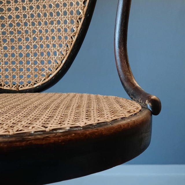 Nr. 5101 Swivel Stool with Backrest from Thonet, 1900s For Sale - Image 9 of 12