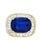 Metal Agl Certified No Heat Natural 11.81 Ct Blue Sapphire & Diamond 18k Gold Ring For Sale - Image 7 of 8