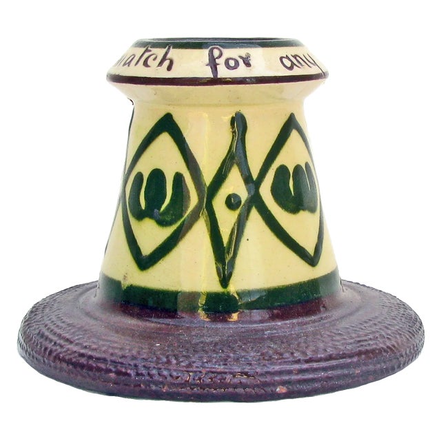 English Torquay Arts & Crafts Moroccan Motif Match Striker For Sale - Image 4 of 4