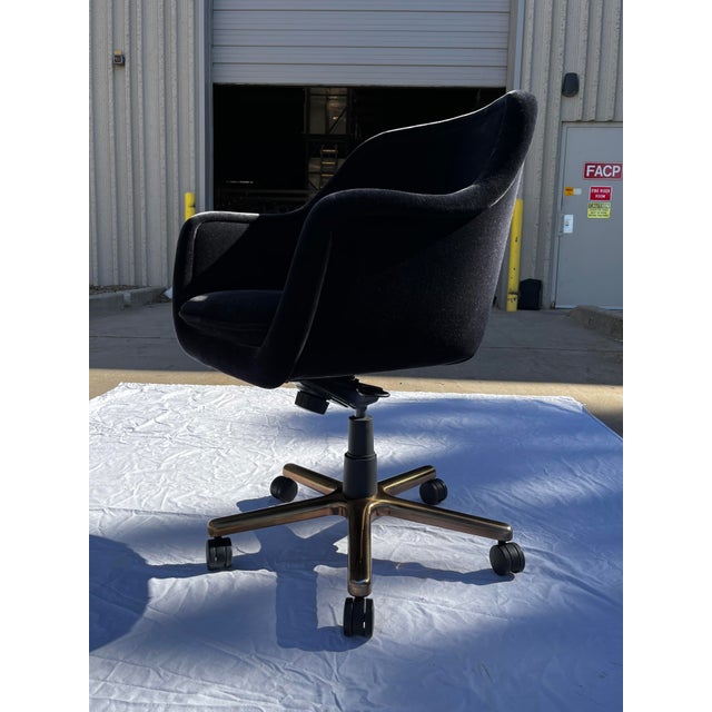 Ward Bennett ‘Bumper’ Chair in Black Mohair For Sale - Image 10 of 12