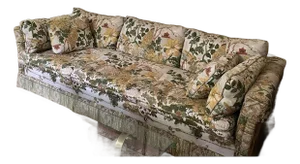 Large Vintage-Style Chinoiserie Sofa - Beautiful Statement Piece