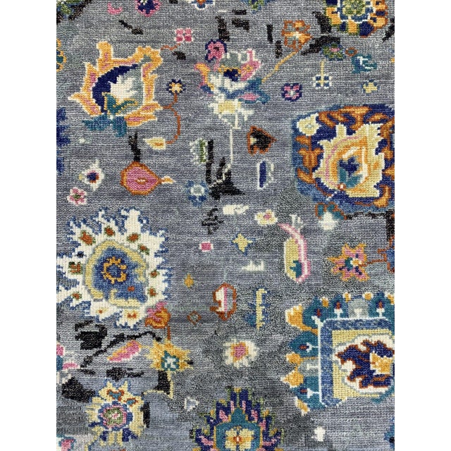 9x12 Classic Willow Gray Tribal Floral Hand Knotted Wool Carpet Rug For Sale - Image 4 of 4