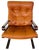 Mid-Century Scandinavian Cognac Leather Chair attributed to Oddvin Rykken, 1970s For Sale