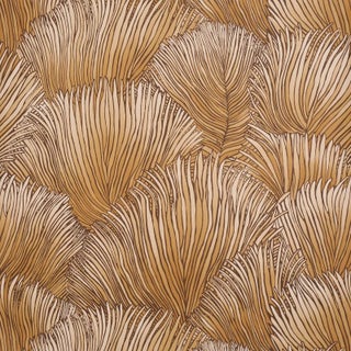 SAMPLE - Schumacher Fondale Wallpaper In Gold For Sale