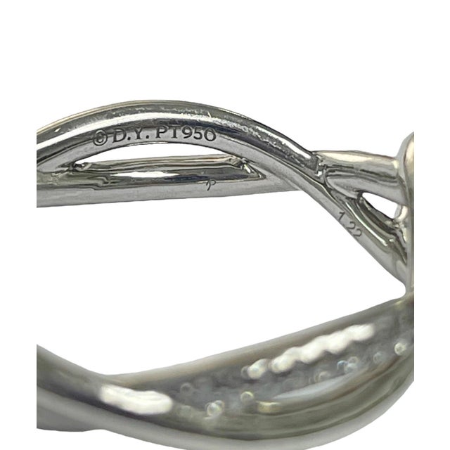 Early 21st Century David Yurman, 1.22 Carat Diamond Infinity Half Pave Halo Engagement Ring, Size 6.25 For Sale - Image 5 of 6