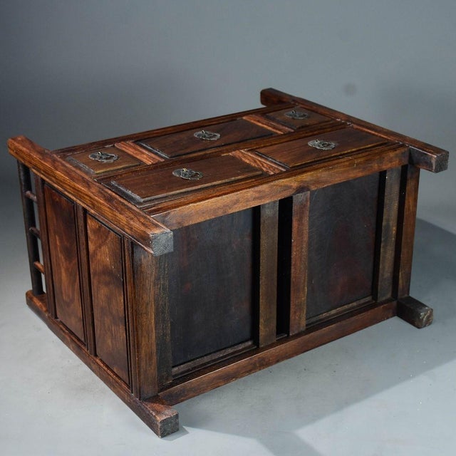 Vintage Chinese Huali Rosewood Tabletop Tea Cabinet With 5 Drawers For Sale - Image 4 of 9