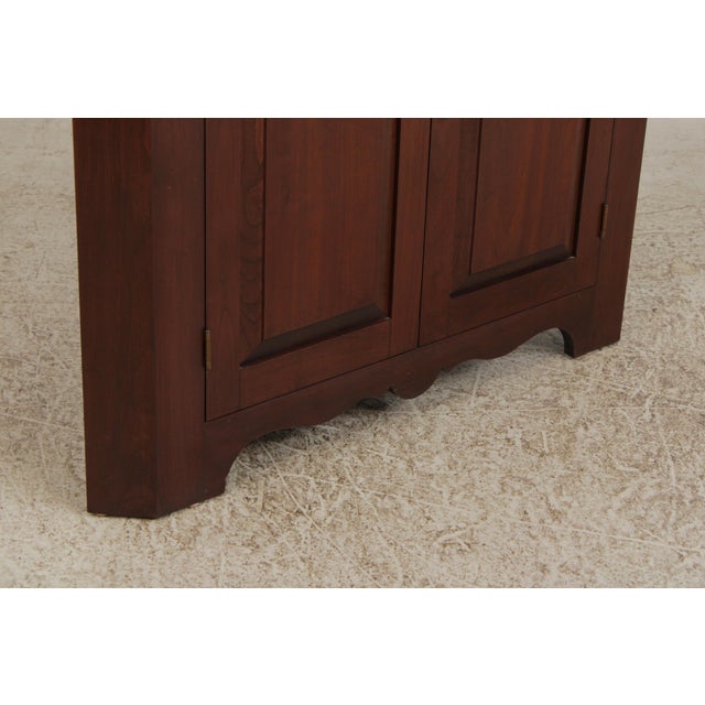 Seely Custom Made Cherry Corner China Cabinet For Sale - Image 11 of 14