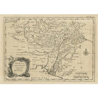 Antique Map of India, 1744 For Sale