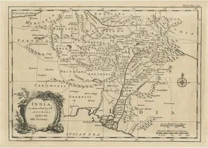 Antique Map of India, 1744