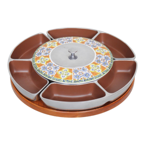 Late 20th Century Mid Century Modern Lazy Susan Seving Tray by Lenox