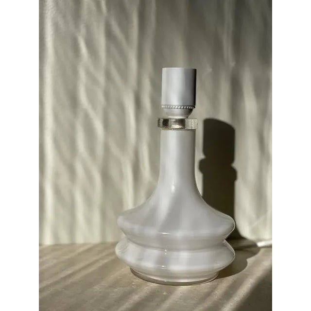 1960s Glass Table Lamp in White by Gert Nyström for Fagerhult, 1960s For Sale - Image 5 of 10