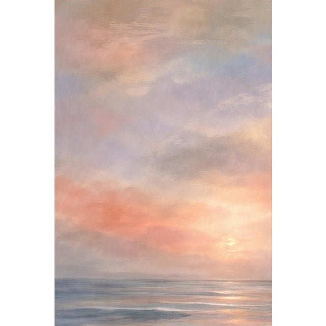 Not Yet Made - Made To Order Abstract Coastal Sunset Seascape Wall Art, Ocean Horizon Landscape Print, Pastel Beach Art, 24″ × 36″ For Sale - Image 5 of 9